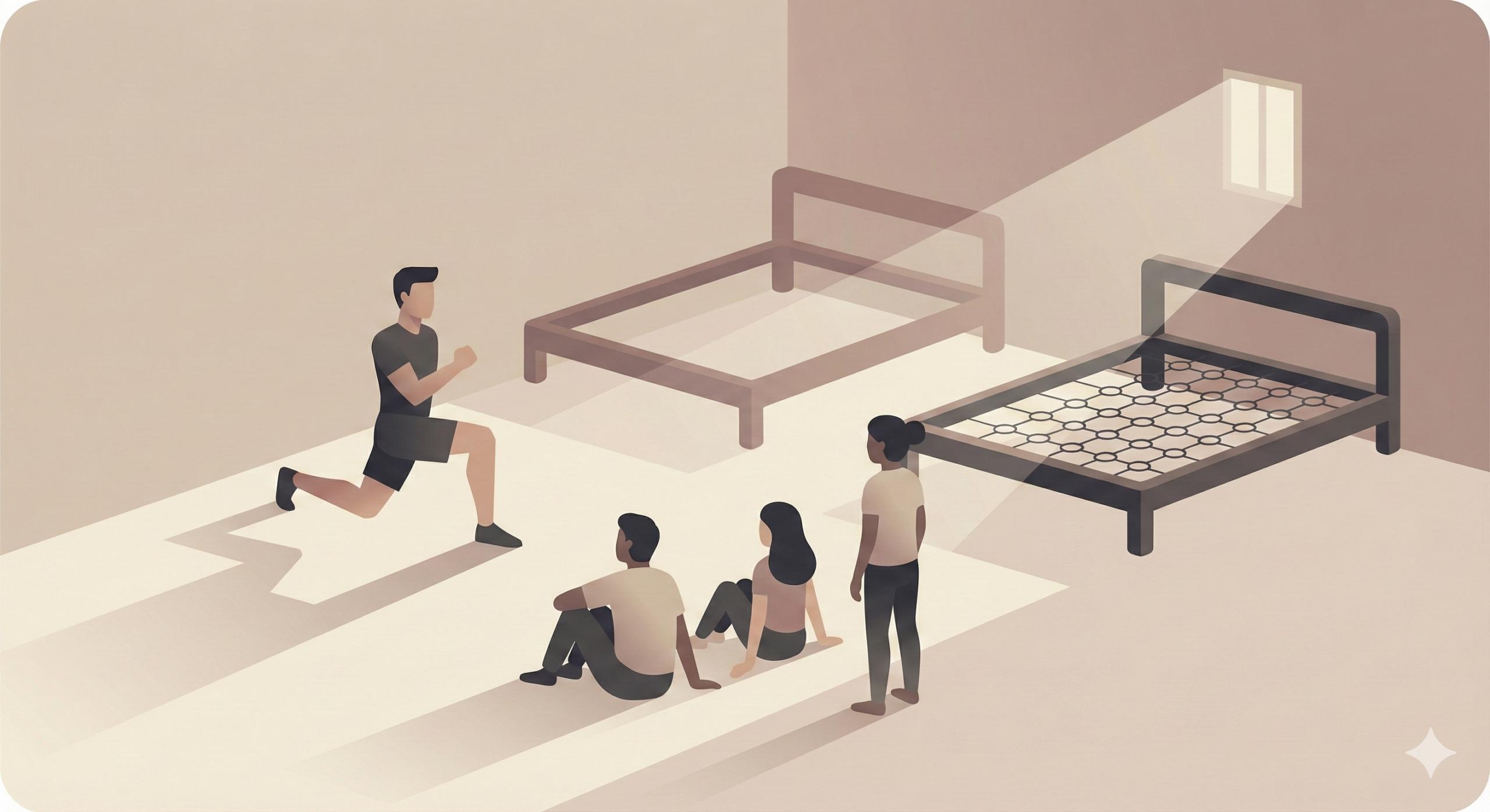 収容所でのエクササイズ